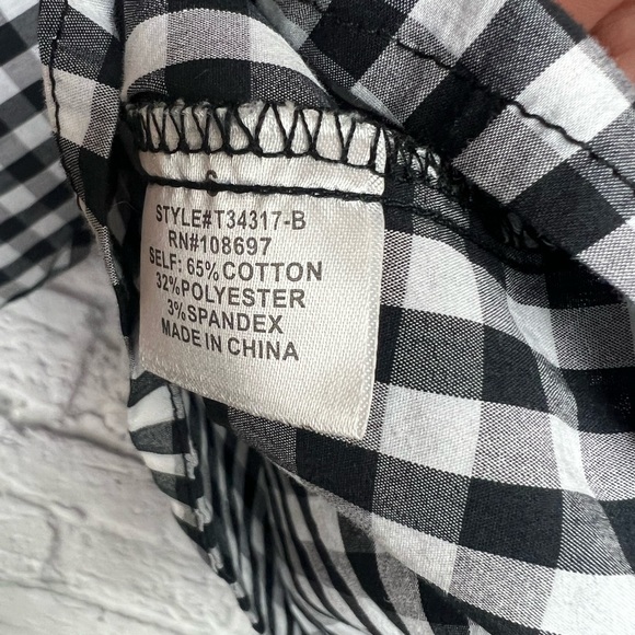 Lipslide Checkered Puff Sleeve Top S - Picture 8 of 8